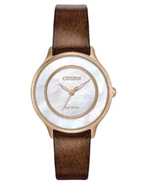 Women's Citizen Eco-Drive Circle of Time Mother of Pearl Watch EM0383-08D