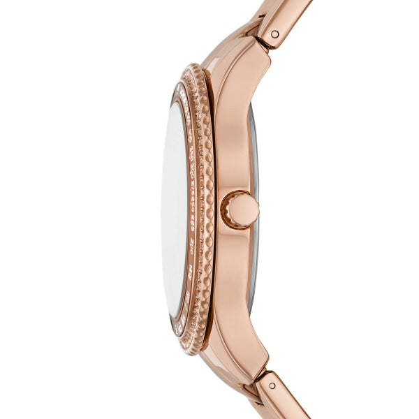 Fossil Women's Stella Sport Multifunction Rose Gold-Tone Stainless Steel Watch ES5109