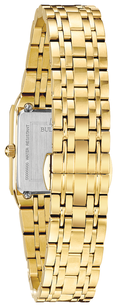 Bulova Futuro Quadra Gold-Tone Link Bracelet Watch 97P140