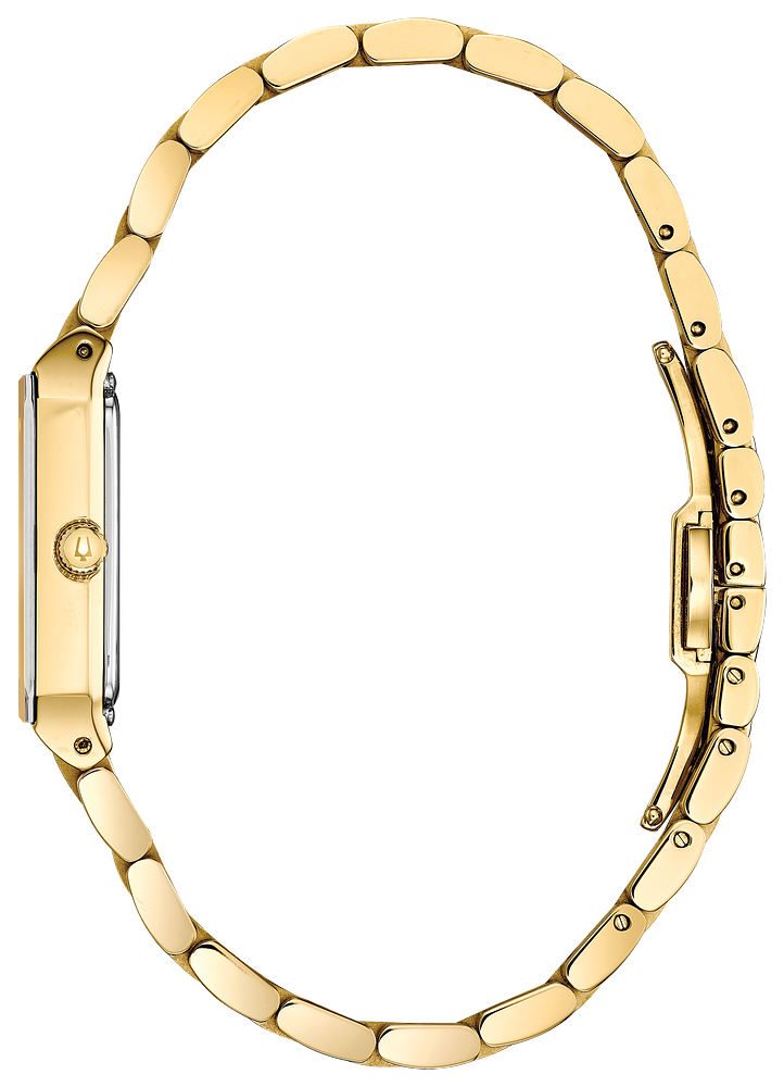 Bulova Futuro Quadra Gold-Tone Link Bracelet Watch 97P140