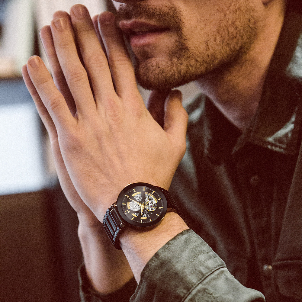 Bulova Futuro Black Men's Watch (98A203), worn