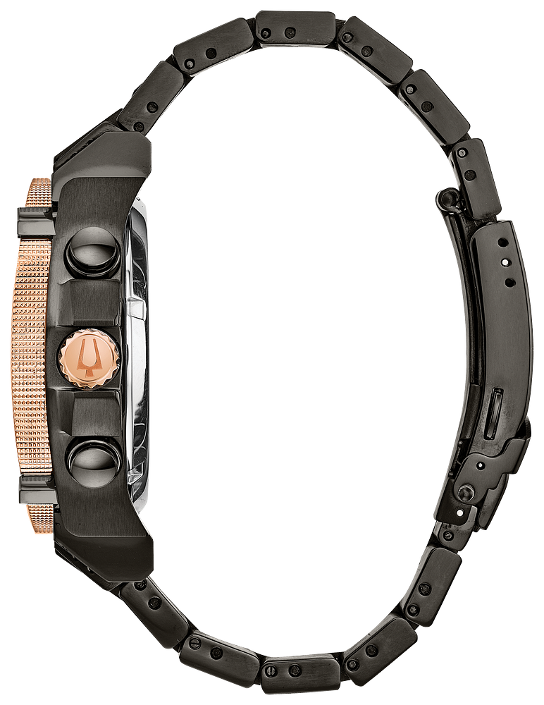 Bulova Men's 98D149 Japanese-Quartz Black Watch