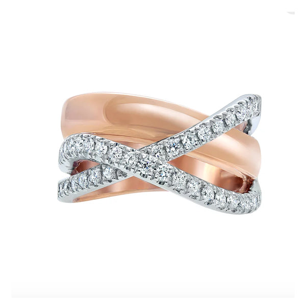 18KT 2 Row Diamond Ring