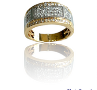 14kt Mens diamond ring