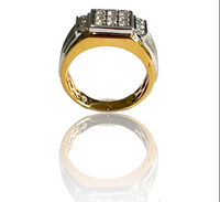 14kt Two-Tone Mens diamond Ring