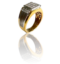 14kt Two-Tone Mens diamond Ring