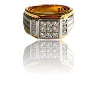 14kt Two-Tone Mens diamond Ring