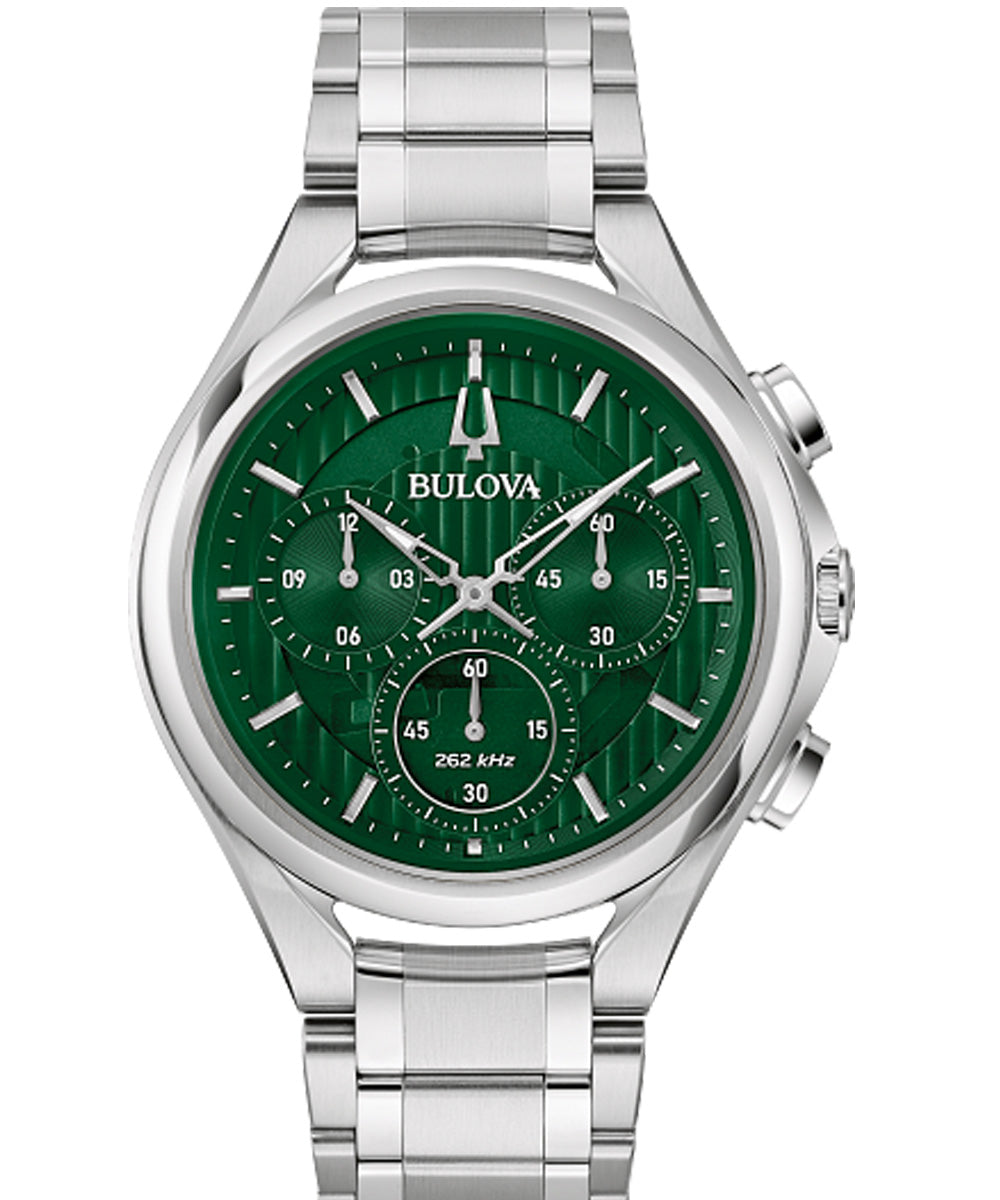 Bulova Green Stainless Steel "CURV" Collection 96A297
