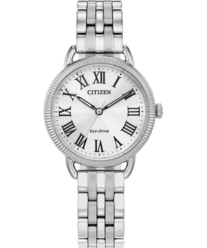 Citizen Classic Eco-Drive Stainless Steel Silver Dial Women's Watch EM1050-56A