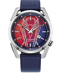 Citizen Men's AW1680-03W Marvel Spiderman SS Eco-Drive Watch, Red