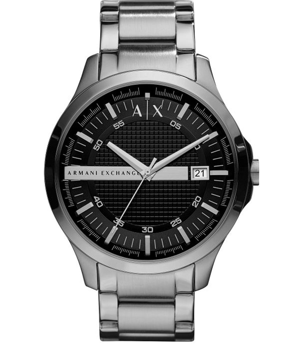 Armani Exchange Black Dial Stainless Steel Mens Watch AX2103