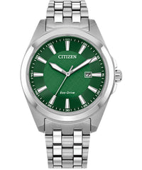 New Citizen Peyten Eco-Drive Stainless Steel Green Dial Men's Watch BM7530-50X