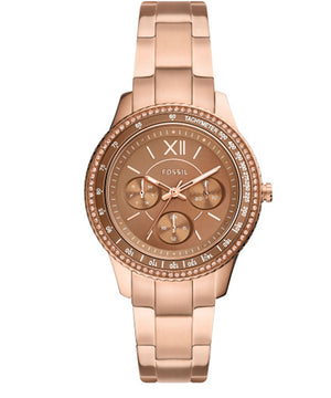 Fossil Women's Stella Sport Multifunction Rose Gold-Tone Stainless Steel Watch ES5109
