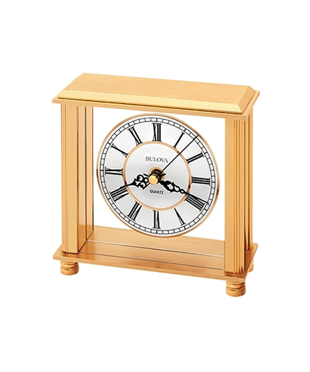 Bulova B2258 Wyndmere World Time Desk Clock - The Clock Depot