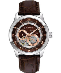 Bulova Classic Men's Brown Dial Brown Leather 96A120