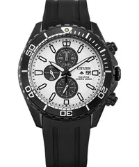 New Citizen Promaster Dive ST Steel White Dial Rubber Band Mens Watch CA0825-05A