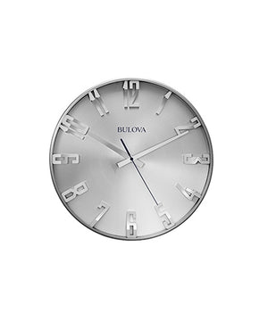 Bulova Director Wall Clock, Silver C4846