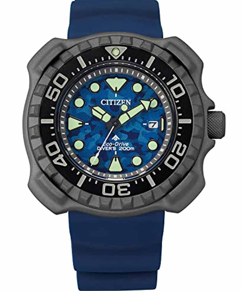 Citizen Men's Promaster Dive Titanium Quartz Watch with Polyurethane Strap, Blue,  BN0227-09L