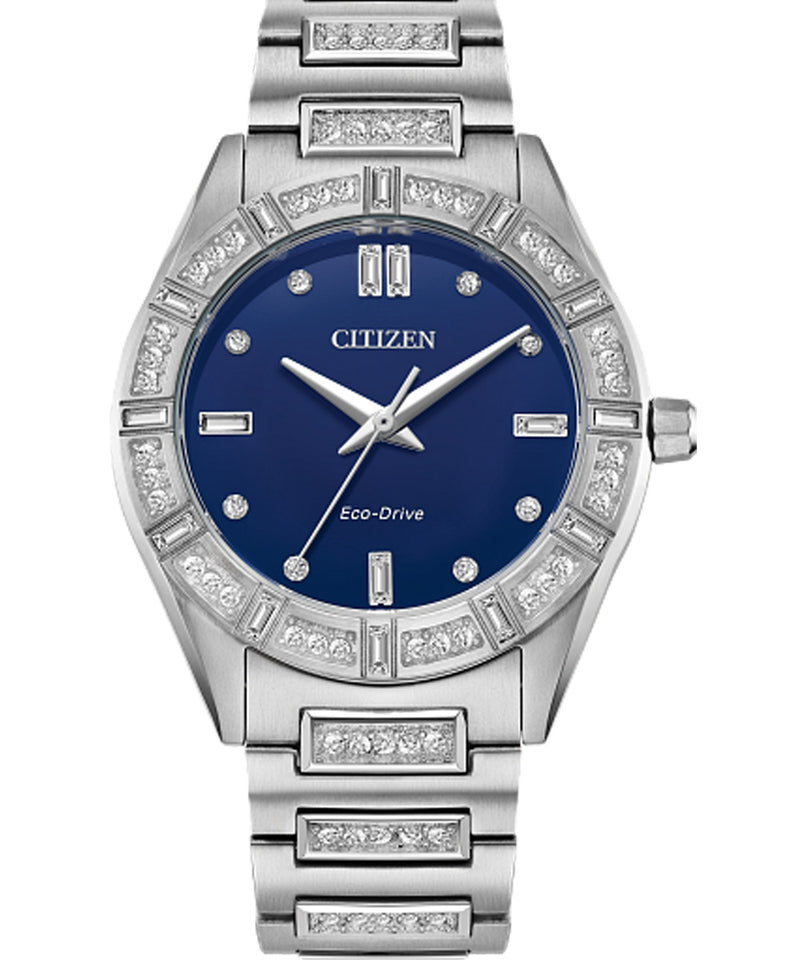 Citizen Women's Eco-Drive Blue Stainless Steel Watch EM1020-57L
