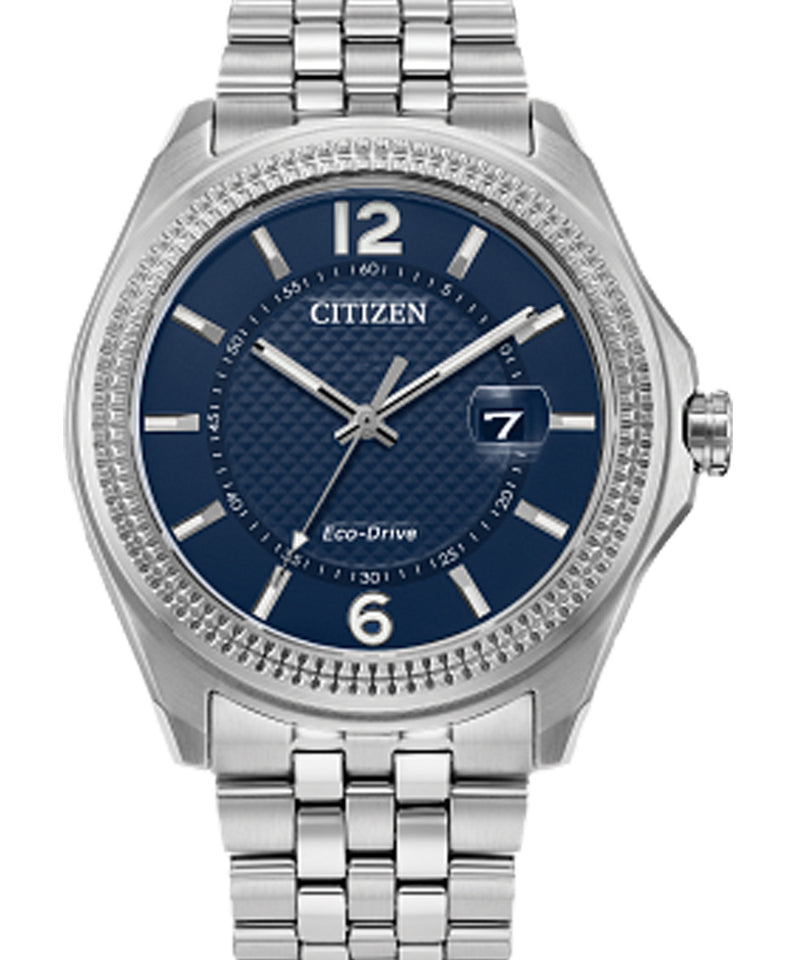 Citizen Men Stainless Steel Blue Eco Drive Watch AW1740-54L