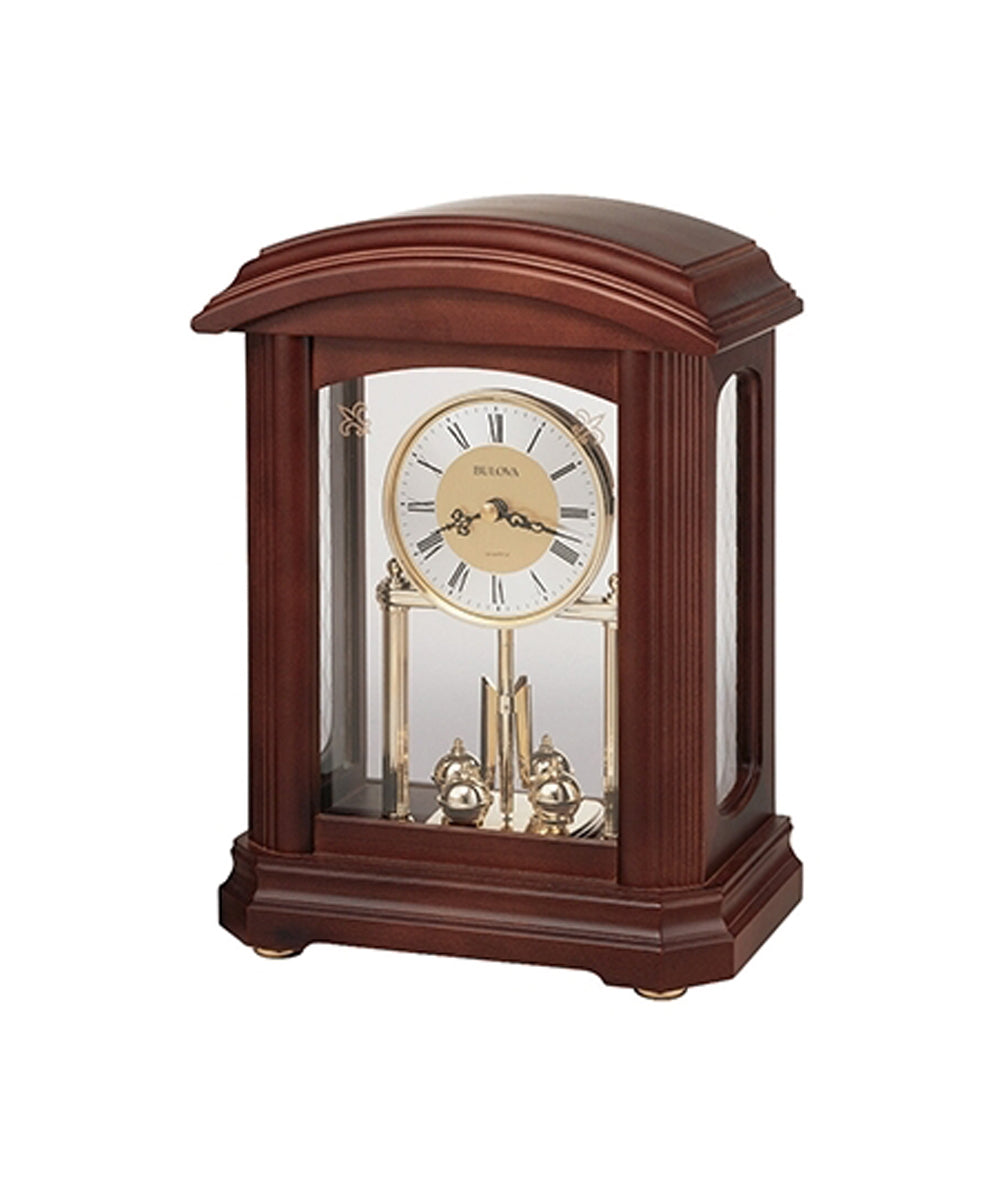 Bulova B1848 Nordale Clock, Walnut Finish