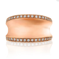 18kt Rose Gold Ring With Diamonds