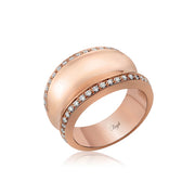 18kt Rose Gold Ring With Diamonds