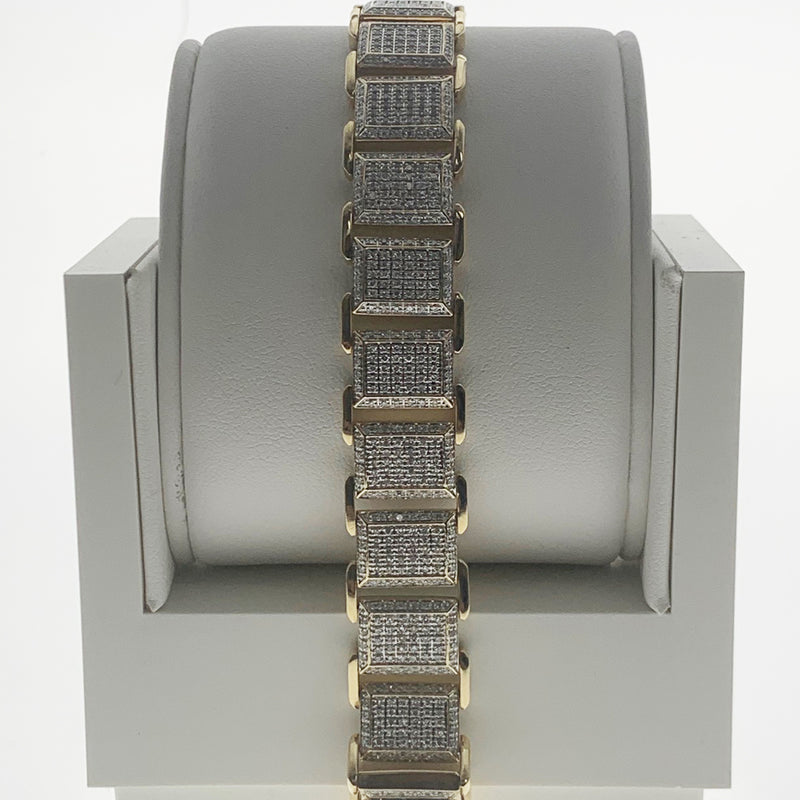 Men's Diamond Bracelet 14kt 3.6CT