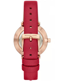 Michael Kors Mini Pyper Red Leather Watch MK2869