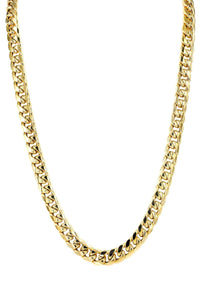 Gold Chain - Mens Hollow Miami Cuban Link Chain 10K/14K Gold